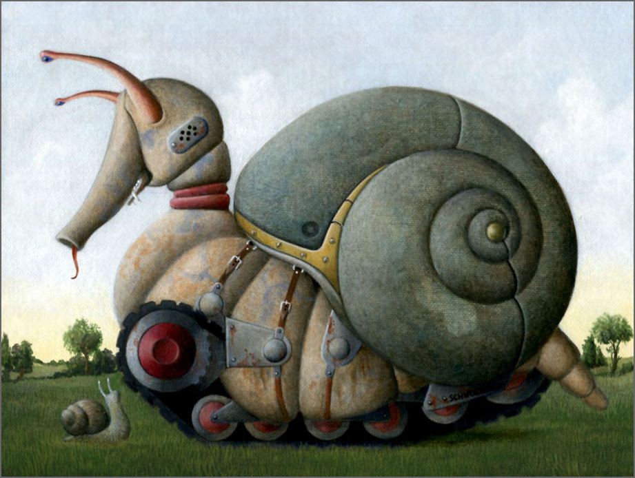 schnug surrealism - panzerschnecke